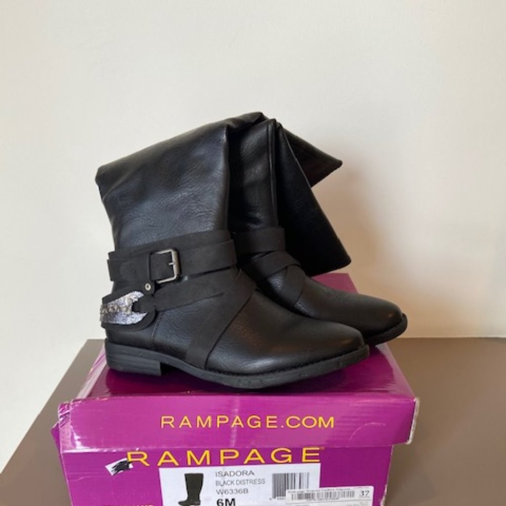 BRAND NEW RAMPAGE " ISADORA"  BLACK SZ 6